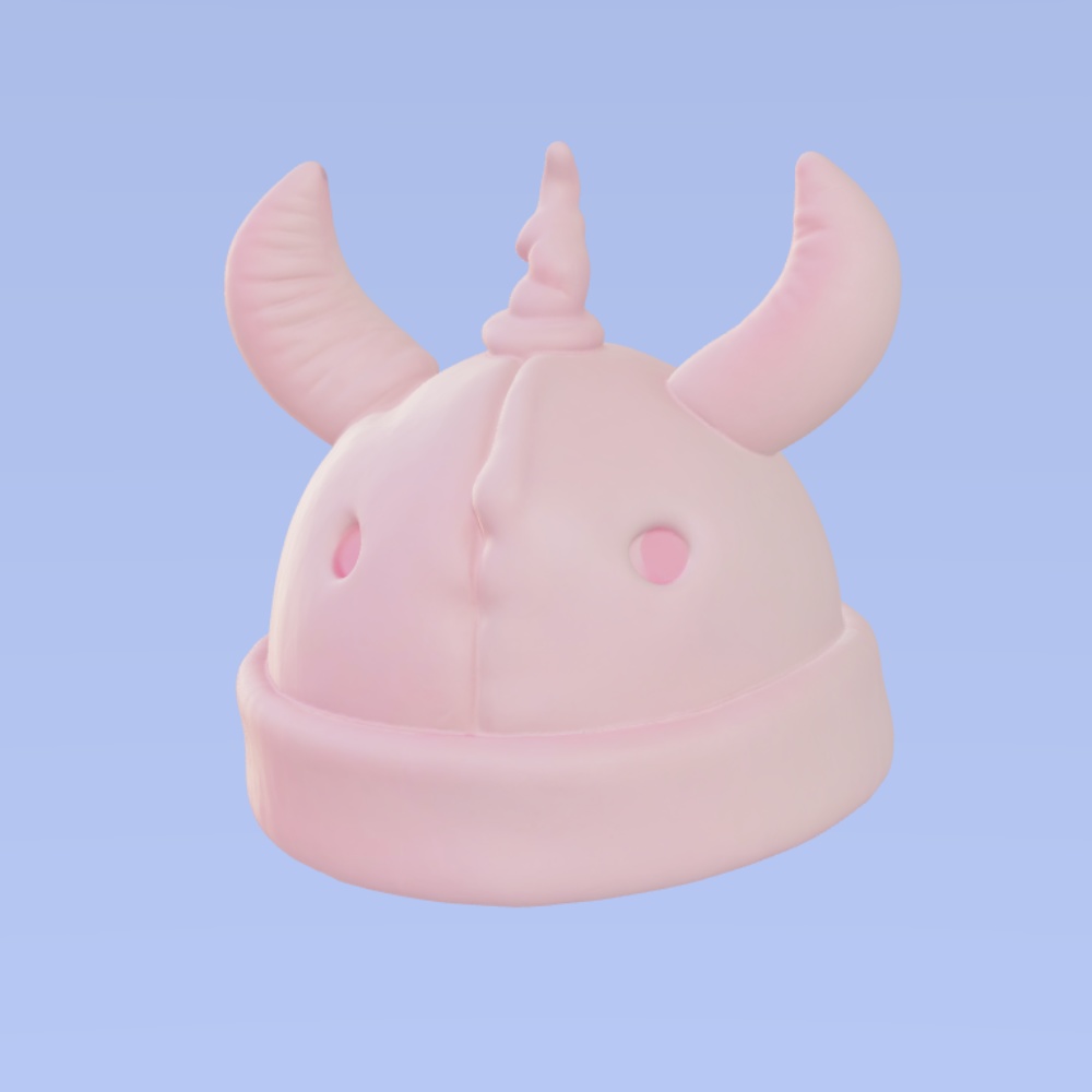 【VRChat想定】モンスターニットハット/Monster Knit Hat