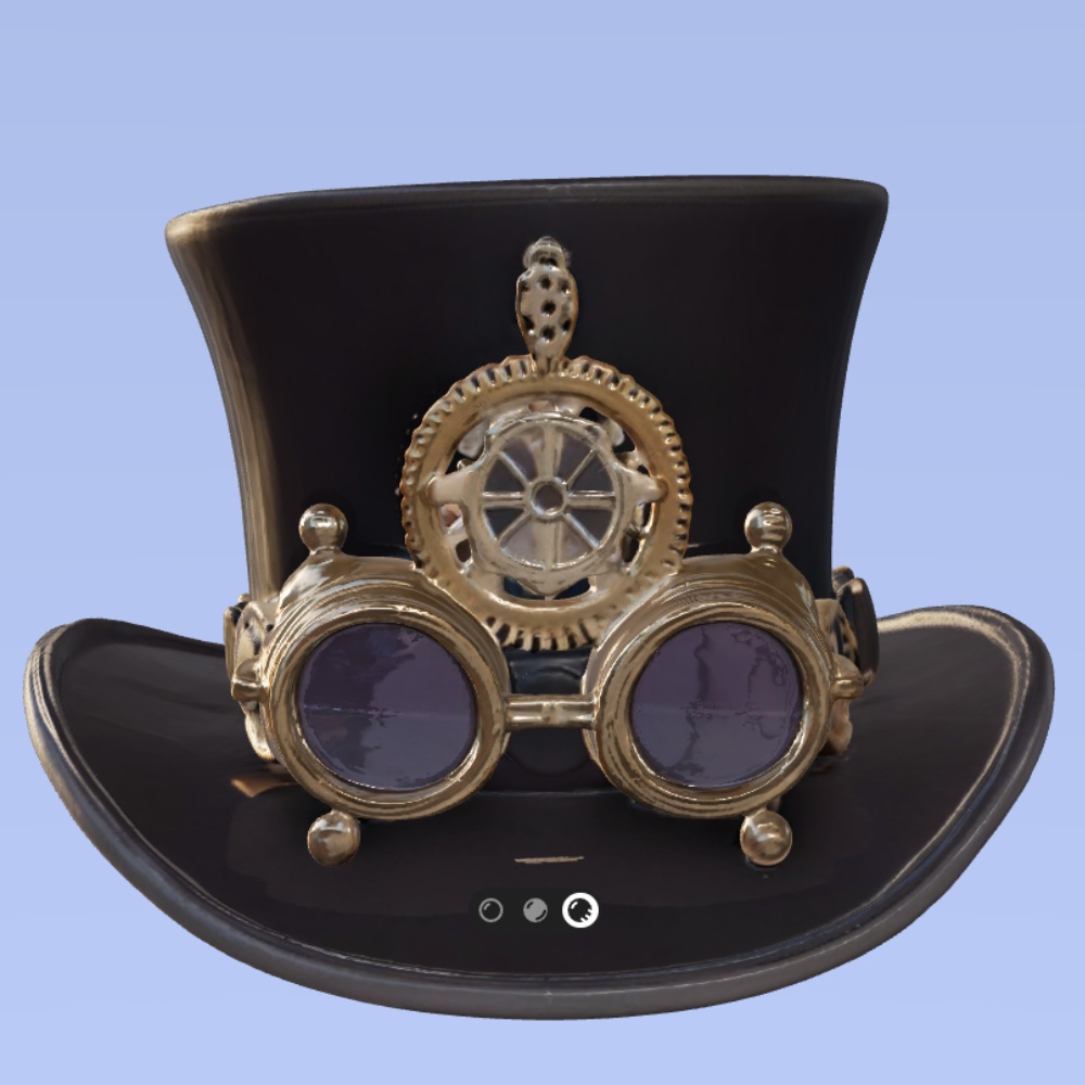 【VRChat想定】スチームパンク帽子/steampunk hat