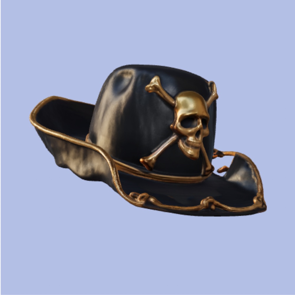 【VRChat想定】海賊帽子/pirate hat