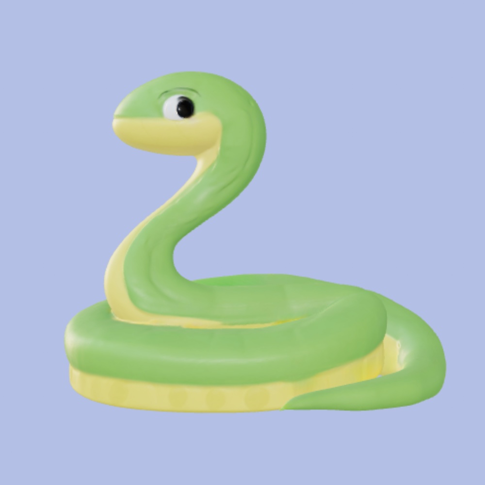 【VRChat想定】ヘビ年っぽい帽子/Hat of the Year of the Snake