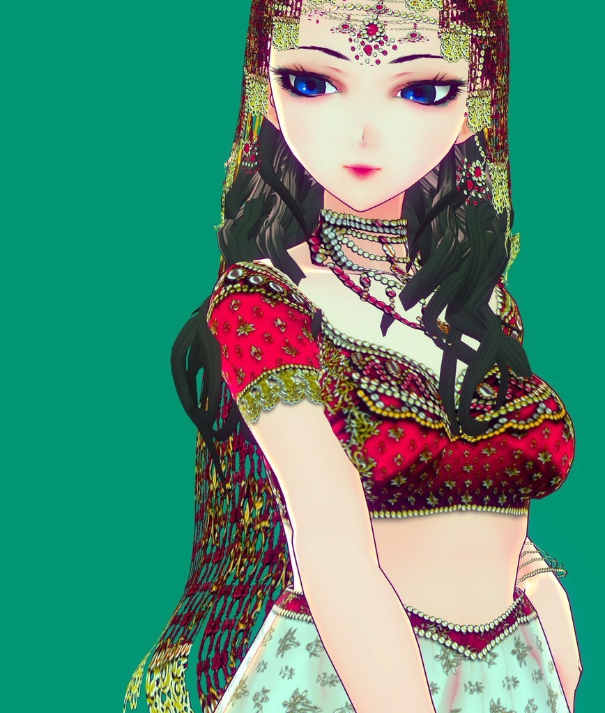 Vroid専用民族衣装風ドレステクスチャ