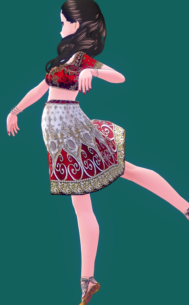 Vroid専用民族衣装風ドレステクスチャ