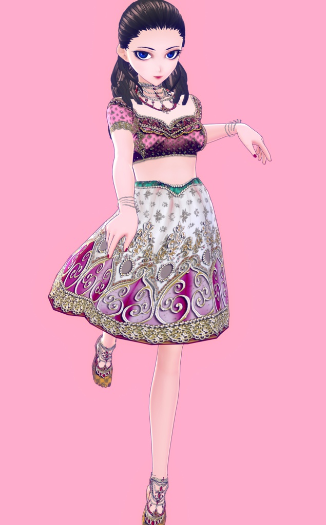 Vroid専用民族衣装風ドレステクスチャ