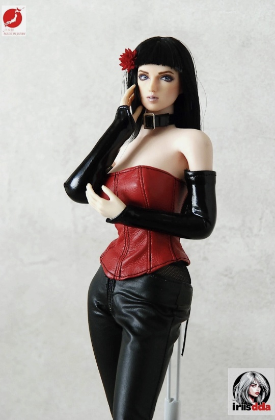 【1/6衣装】BLACK LOTUS RŌNIN|コルセット+パンツ+ロンググローブ セット(TBLeague/Phicen対応・日本製PUエナメル)FR/バービーにも着用可能