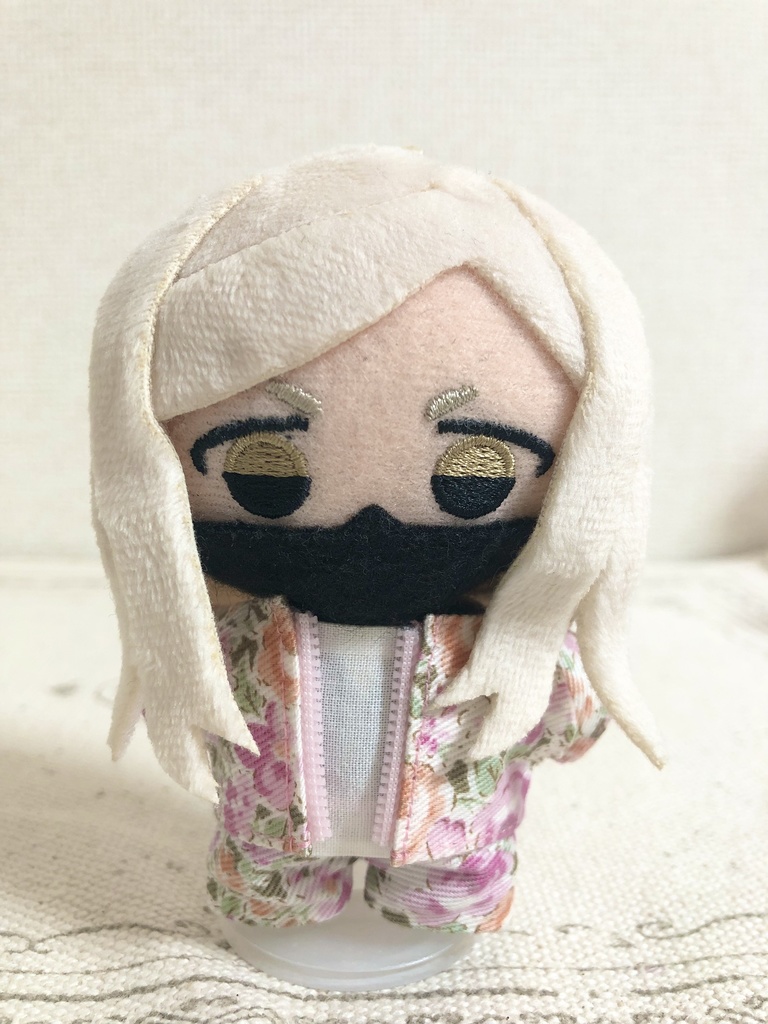 10cmぬい用 花柄セットアップ(color:pink)