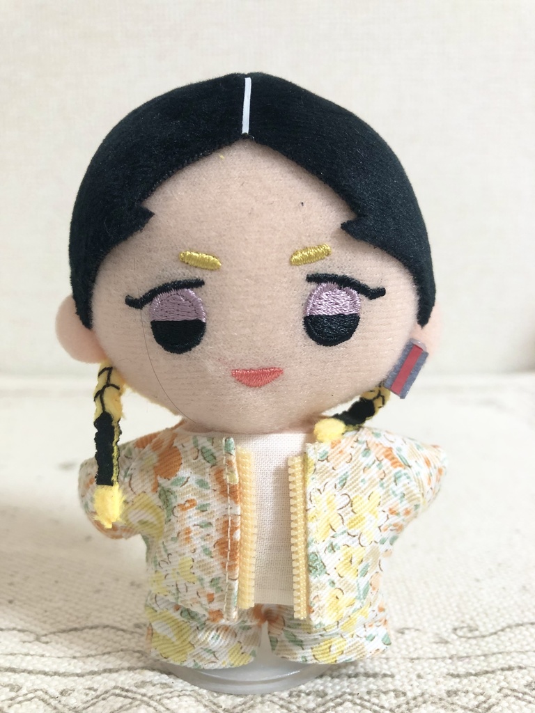 10cmぬい用 花柄セットアップ(color:yellow)