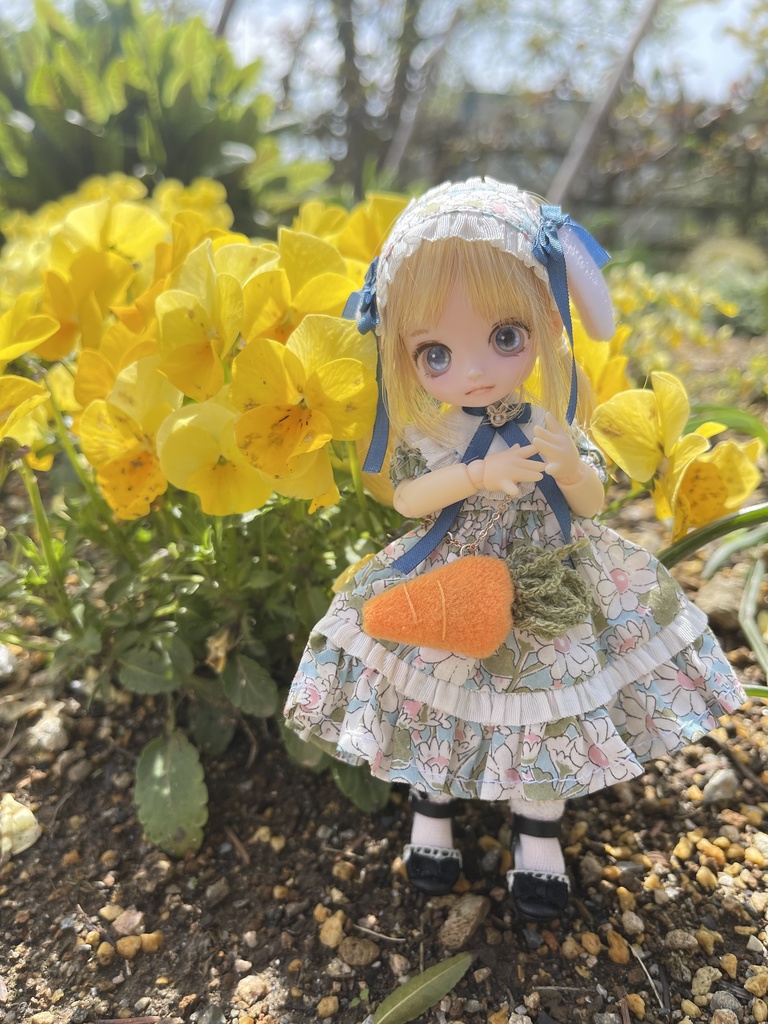 うさうさワンピ ブルー