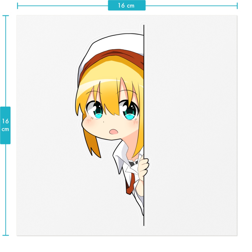 のぞき見イルちゃんステッカー / 逆