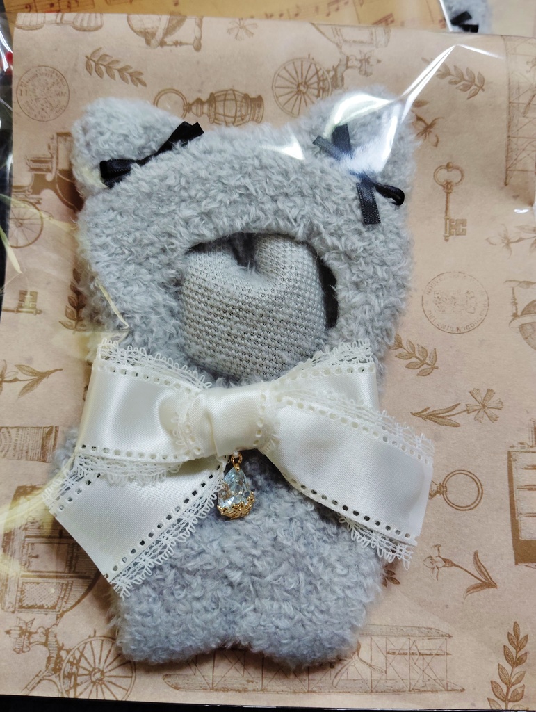 にじぱぺっと　着ぐるみ　グレー猫