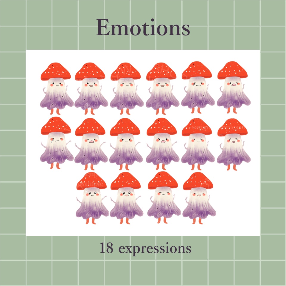 【PNGtuber】きのこC 背景透過素材