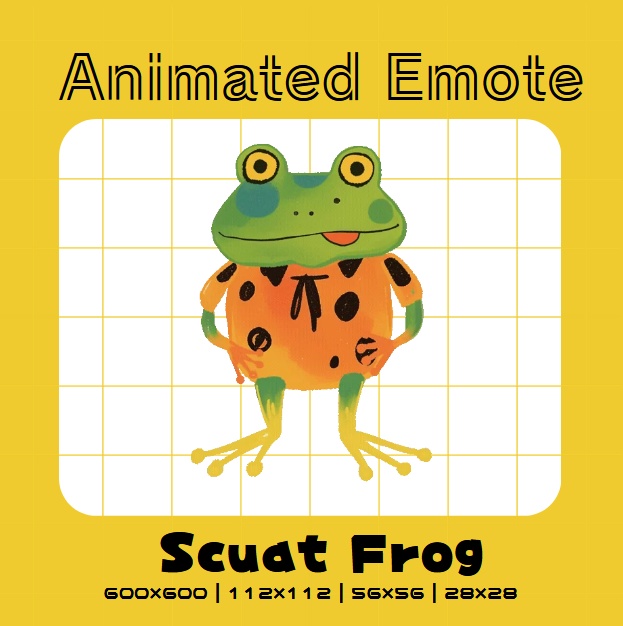 【Animated Emotes】Scuat frog