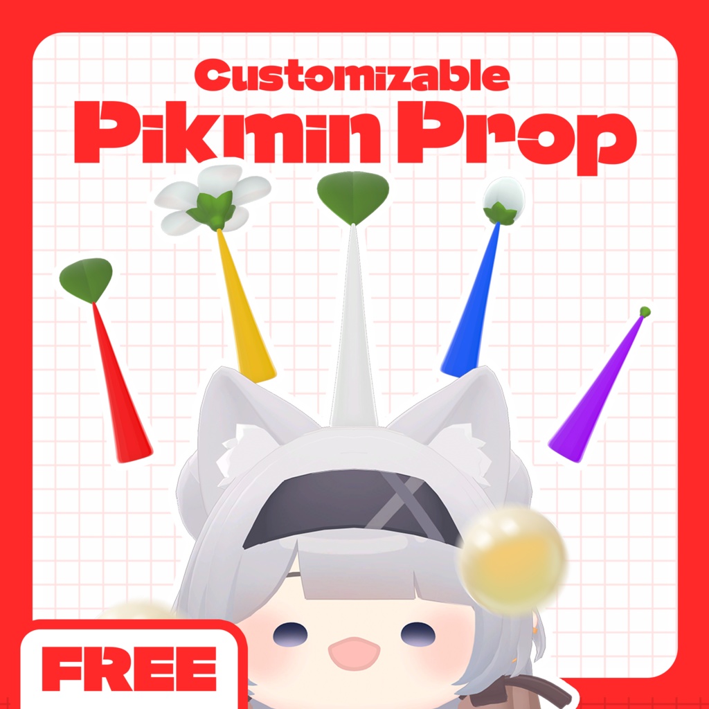 【Warudo】✨Free/無料✨ Customizable Pikmin Prop