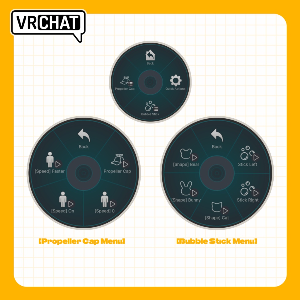 【Warudo & VRChat】 Propeller Cap & Bubble Stick(Bubble Particle Included)
