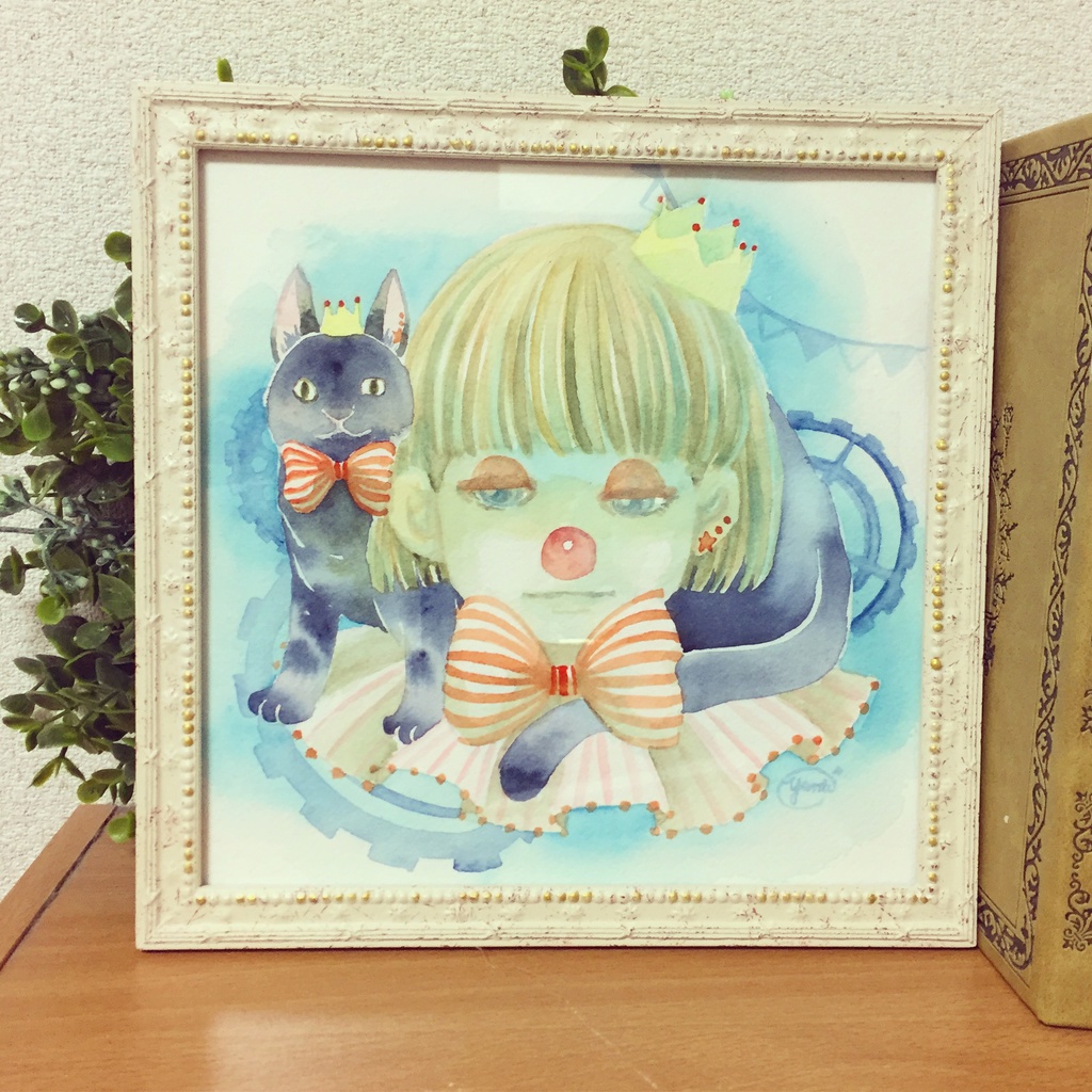 原画『ピエロと猫』