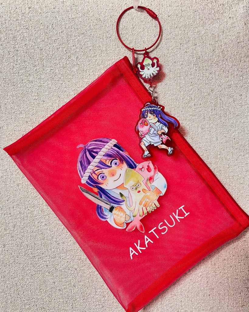 シー紅月メッシュポーチ