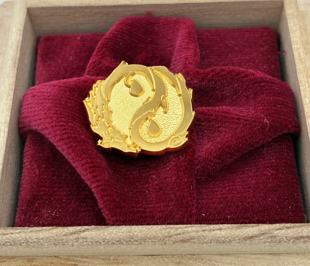 「限定20個」円龍会会章(ピンバッジ)桐箱入り