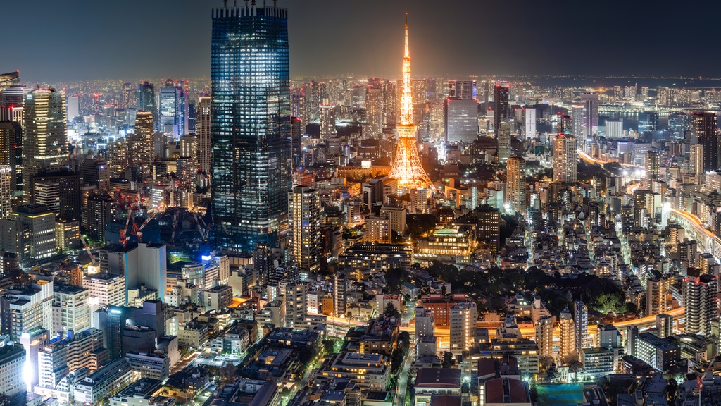 高画質東京夜景パノラマ写真 / Tokyo High Resolution Panorama photo