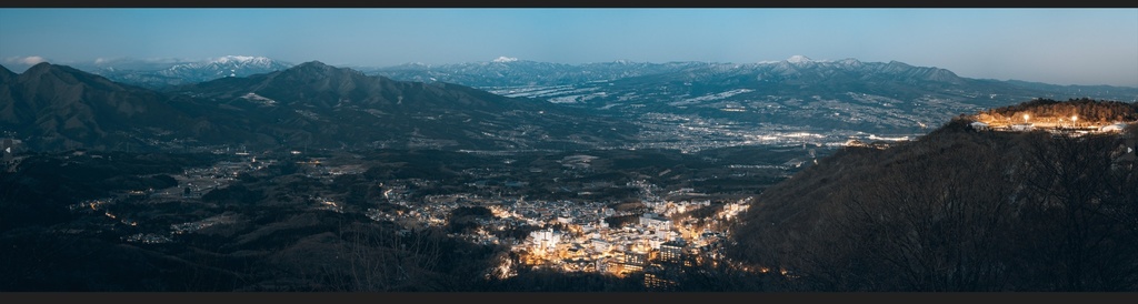 高画質伊香保夜景パノラマ写真 / Ikaho Onsen High Resolution Panorama Photo