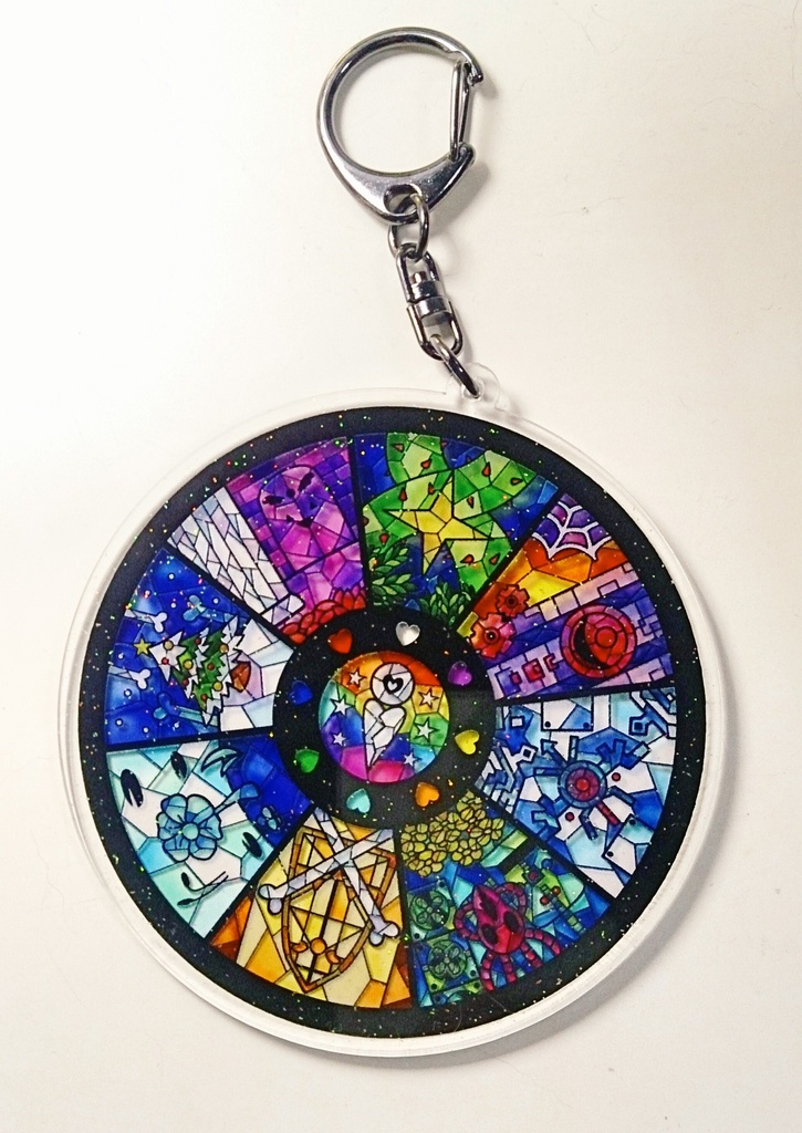 Undertaleステンドグラス風アクキー(Stained glass acrylic keychain)