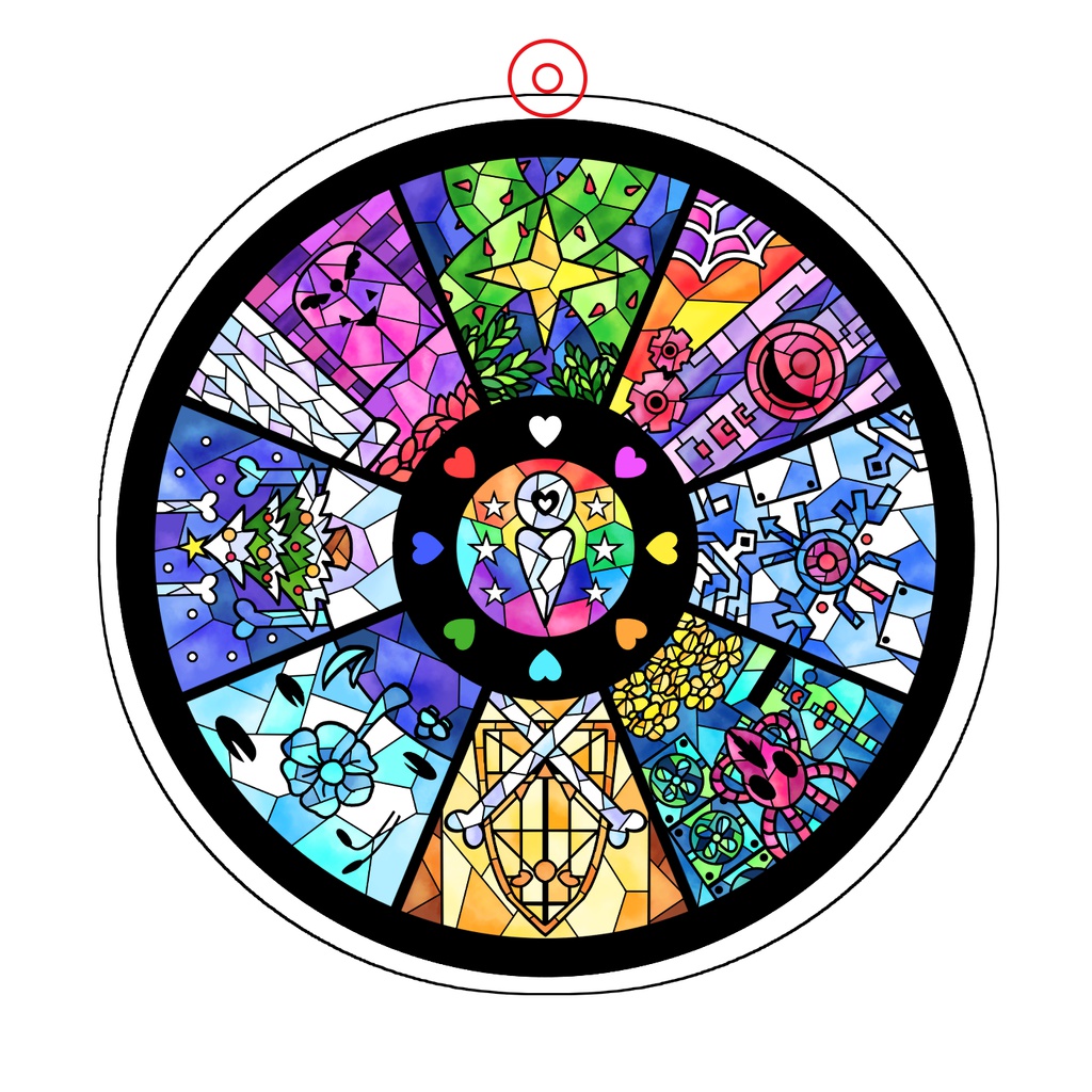 Undertaleステンドグラス風アクキー(Stained glass acrylic keychain)
