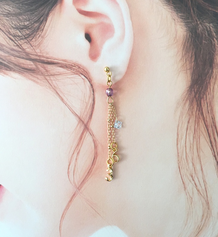 １２３６ さねげんイメージピアス イヤリング まめの棚 Booth