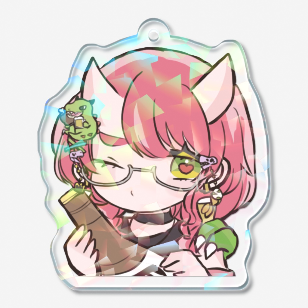 ちびしーさんと一升瓶【アクリルキーホルダー】