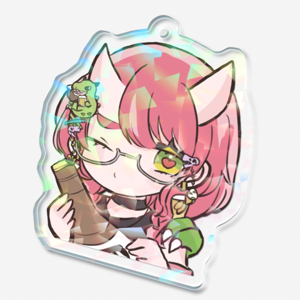 ちびしーさんと一升瓶【アクリルキーホルダー】