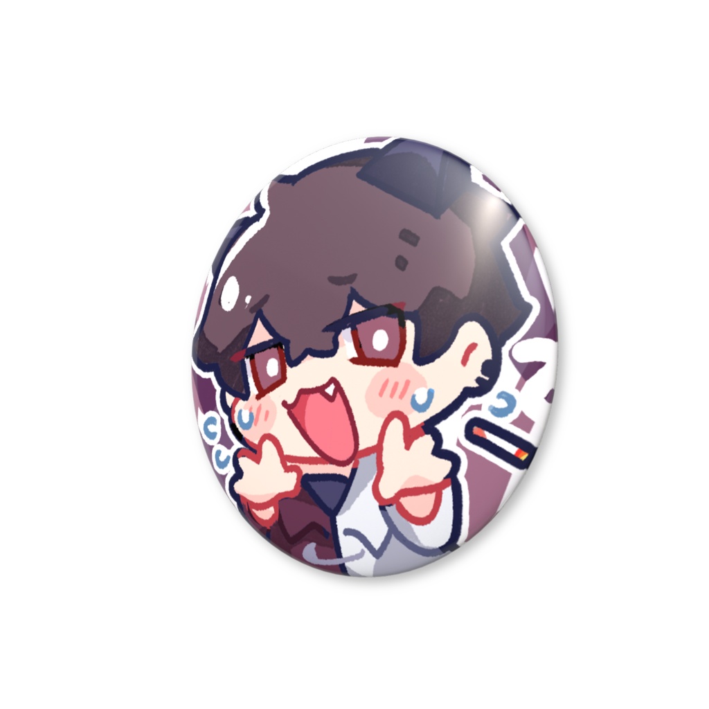 【非公式】 佐伯イッテツ タバコを吸う人 缶バッジ - 32mm