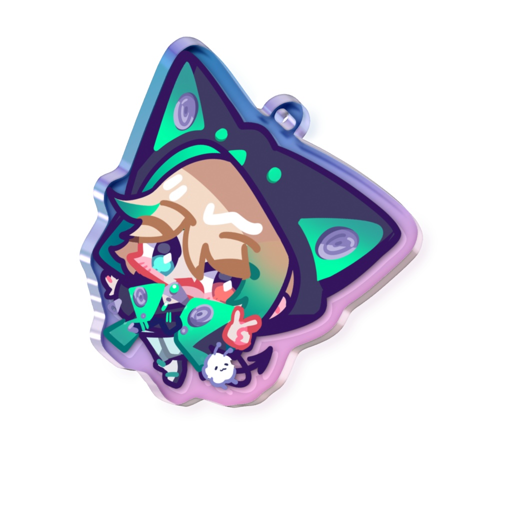 【非公式】Aza/阿萨 Virtuareal オーロラアクリルキーホルダー