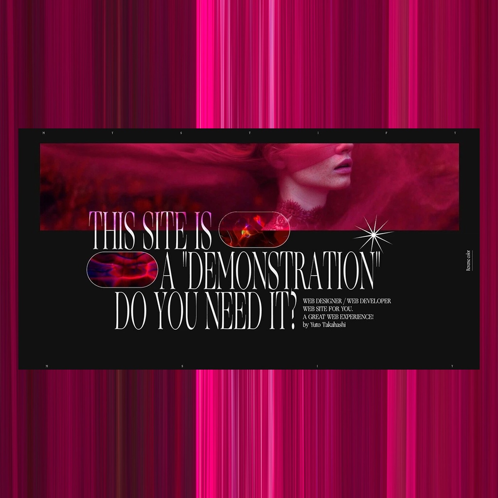 [Three.js] WebGLピクセル・グリッチ・ノイズ を用いたWebサイトテンプレート