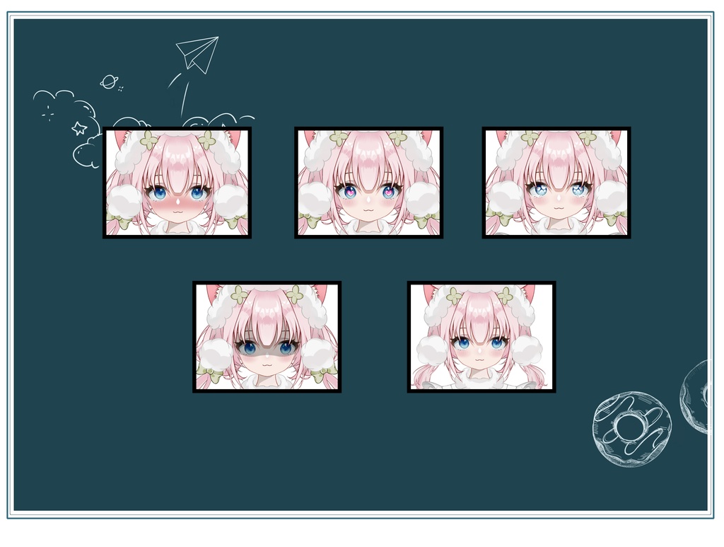 【Live2Dモデル】猫娘ロリとピンク色+栗色【フルバージョンあり】【VTS対応】