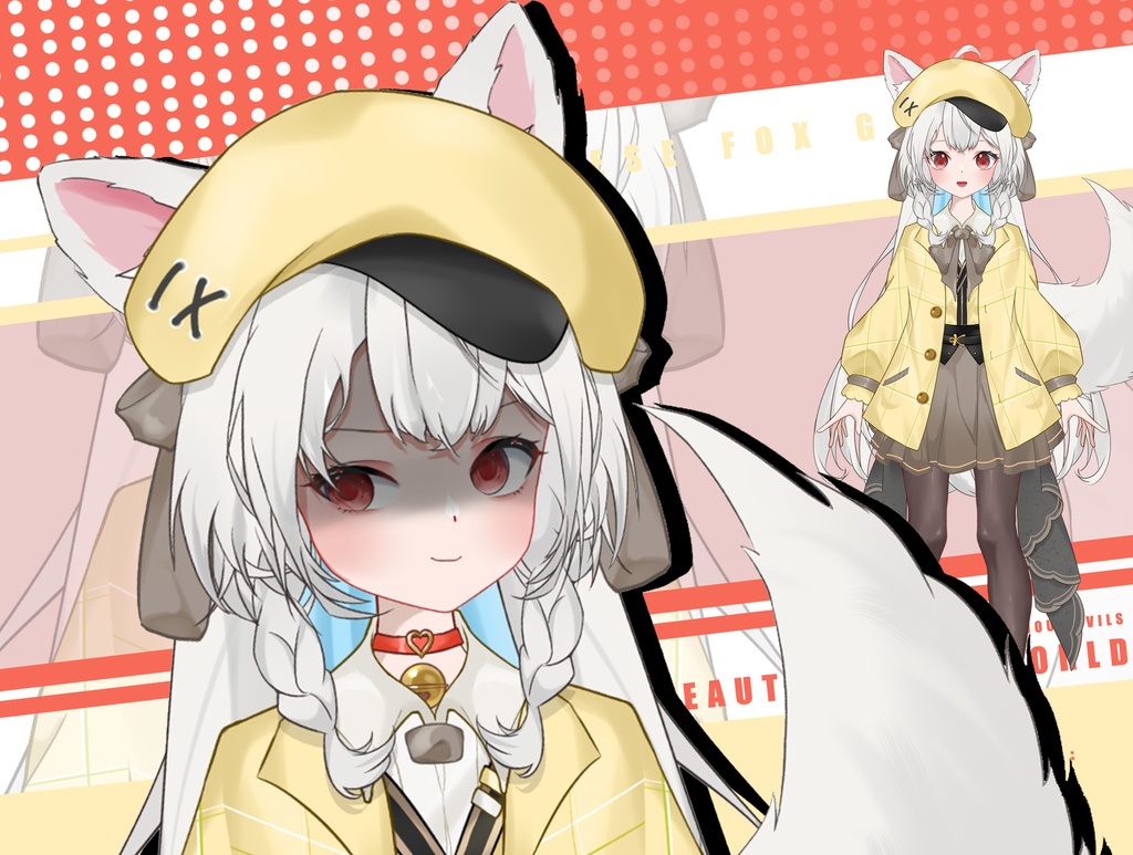 【Live2Dモデル】探偵さんキツネと巫女キツネ【フルバージョンあり】【VTS対応】