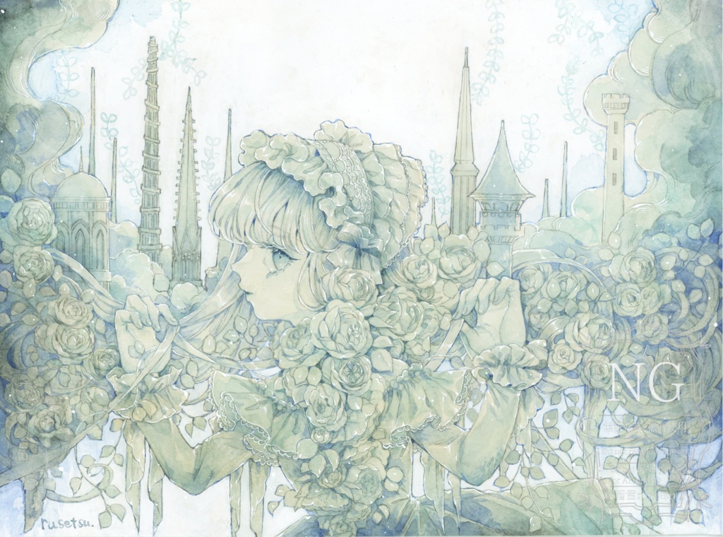 額装原画「石膏の夢」