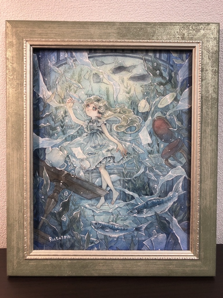 額装原画「賑やかな午睡」