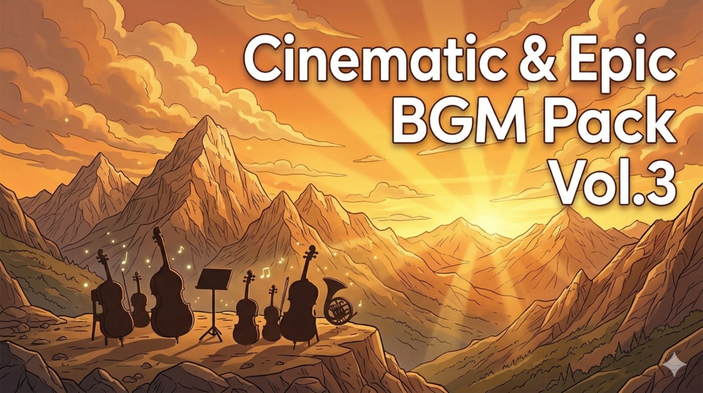 【著作権フリーBGM】AI生成シネマティック＆エピックBGMパック Vol.3（10曲）YouTube・動画・ゲーム制作に素材著作権フリー商用利用可フリーシネマティックエピック動画制作生成音楽映画音楽