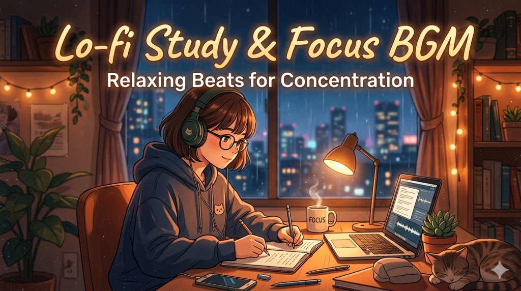 【著作権フリーBGM】AI生成スタディ＆フォーカスBGMパック Vol.9（10曲）作業用・勉強用BGM素材著作権フリー商用利用可フリースタディフォーカス動画制作生成音楽作業用