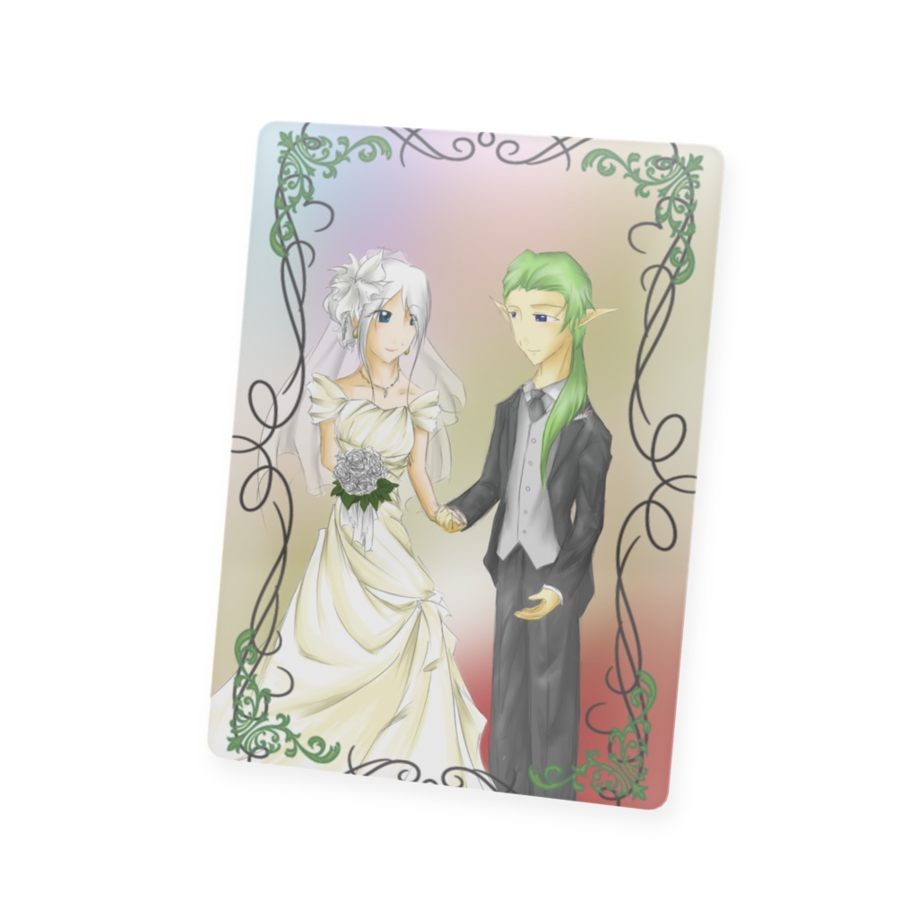 Likilia ウェディングプラスチックカード サルク&クリス