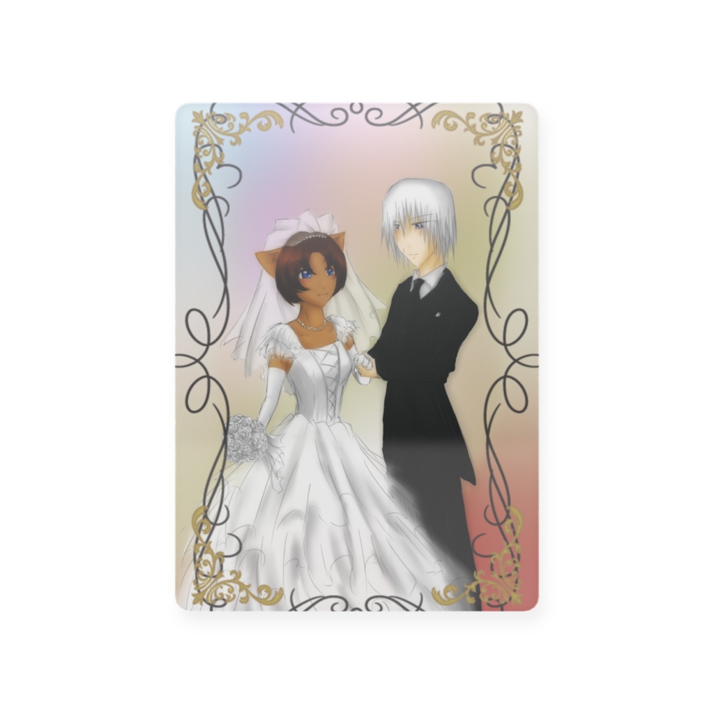 Likilia ウェディングプラスチックカード シーブズ&マロン