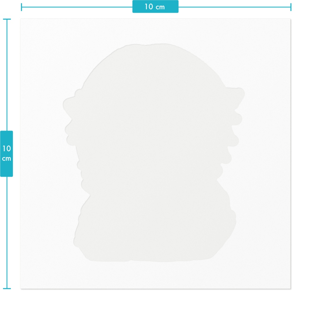 夜。閉じこめられステッカー ※100 x 100 (mm)の正方形の枠です