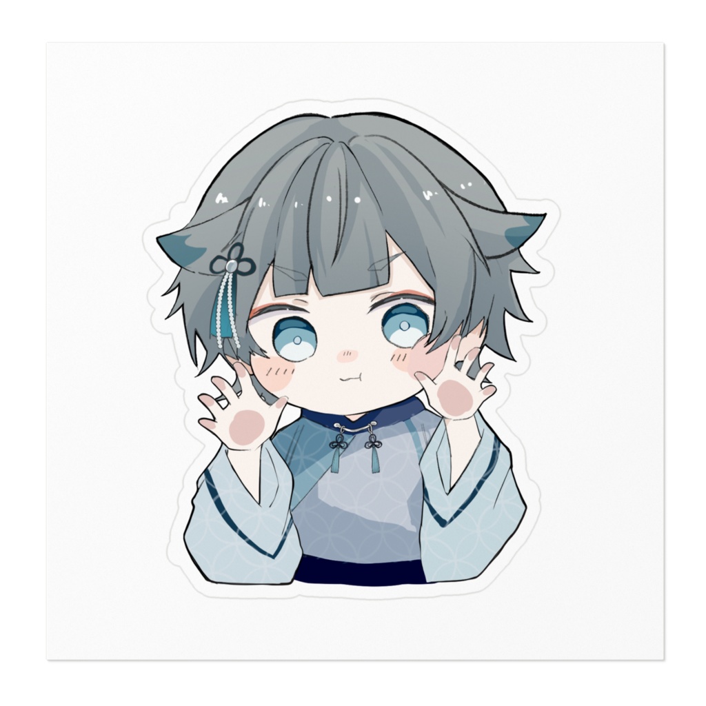 夜。閉じこめられステッカー ※100 x 100 (mm)の正方形の枠です