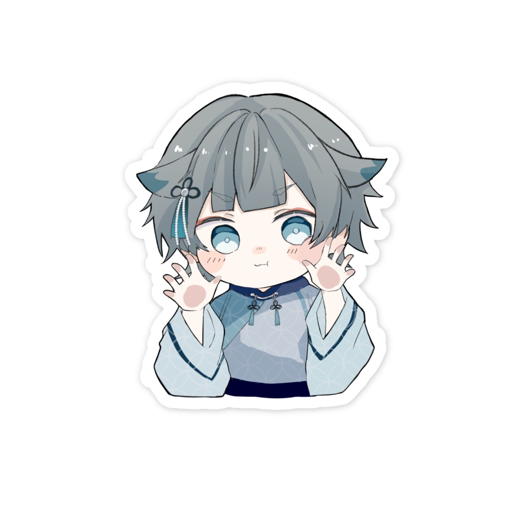 夜。閉じこめられステッカー