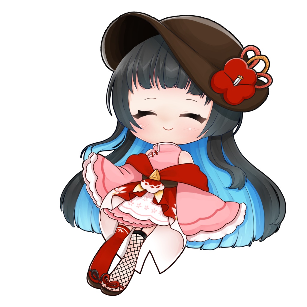 vtuberくろかわ由理ステッカー【100*100(mm)】