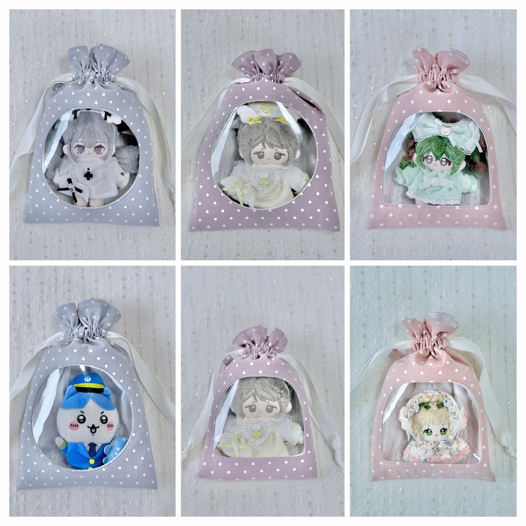 【5cm・10cmぬい用】窓付きぬいポーチ