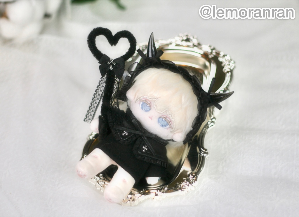 【10cmぬい用】Little Devil|小悪魔ヘッドドレス・つけ襟・ステッキ