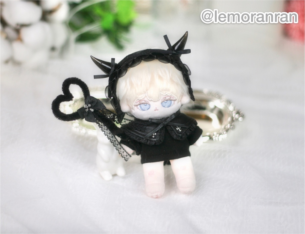【10cmぬい用】Little Devil|小悪魔ヘッドドレス・つけ襟・ステッキ