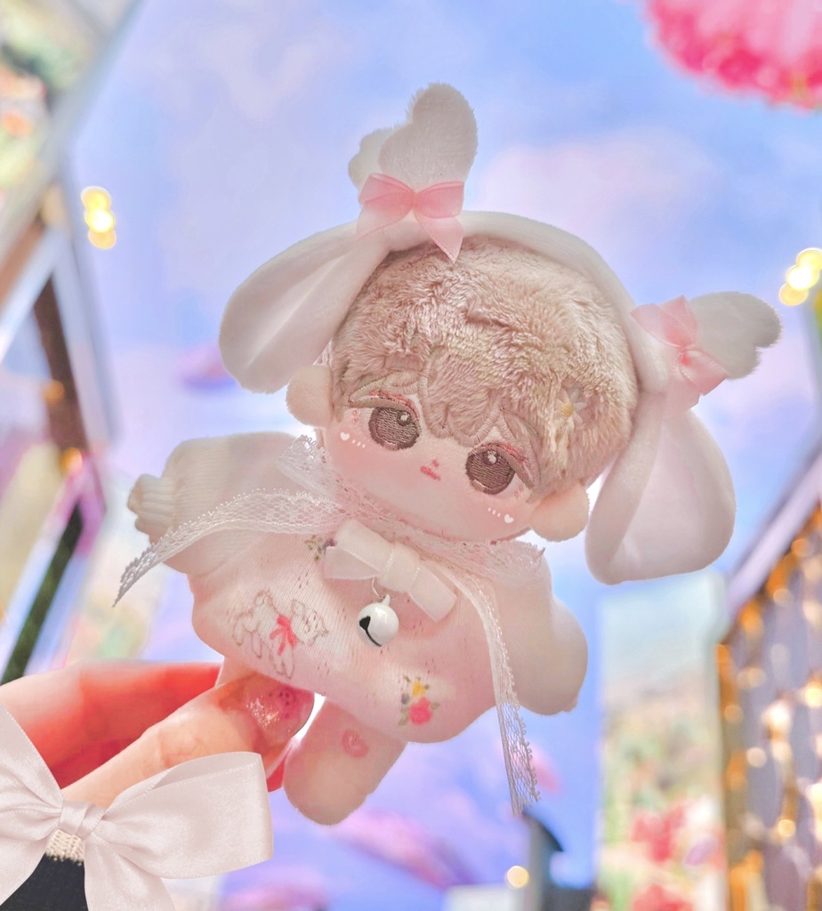【10cmぬい用】Petit Angel Lamb|ひつじ耳ヘッドドレス&トレーナーセット