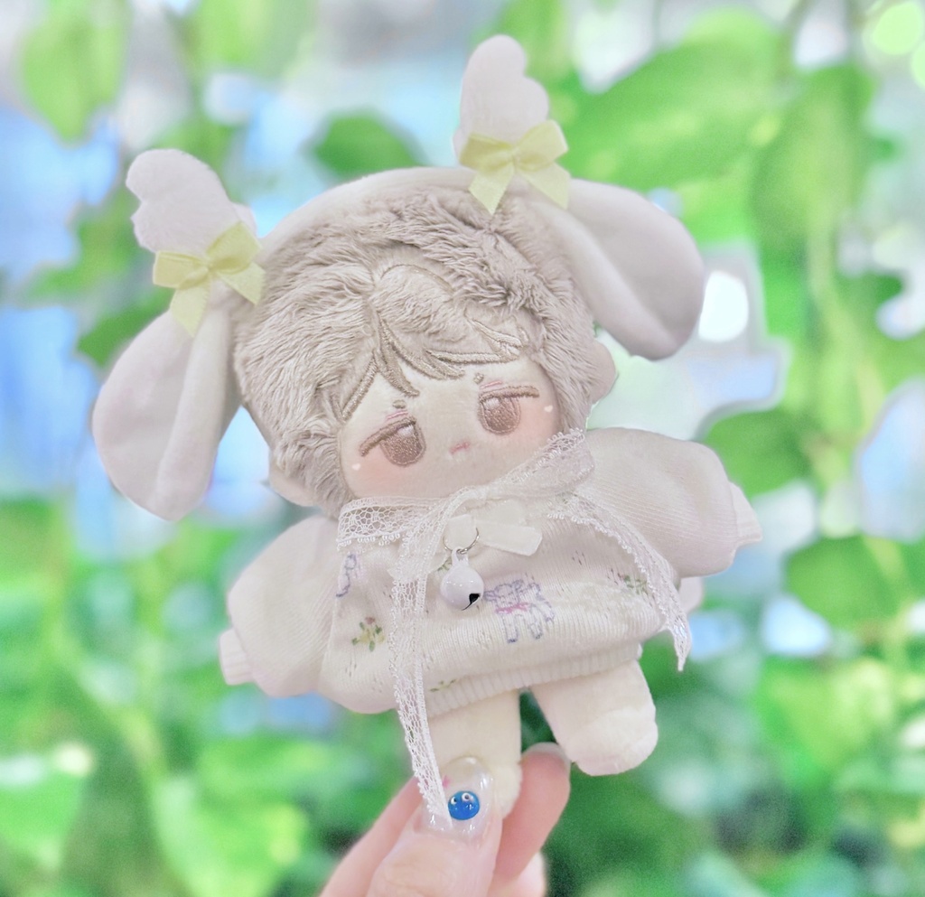 【10cmぬい用】Petit Angel Lamb｜ひつじ耳ヘッドドレス＆トレーナーセット