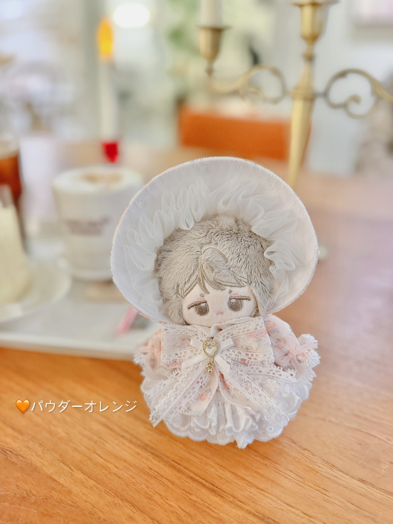 【10cm】シュガーメレンゲ|ドレス&ボンネットセット