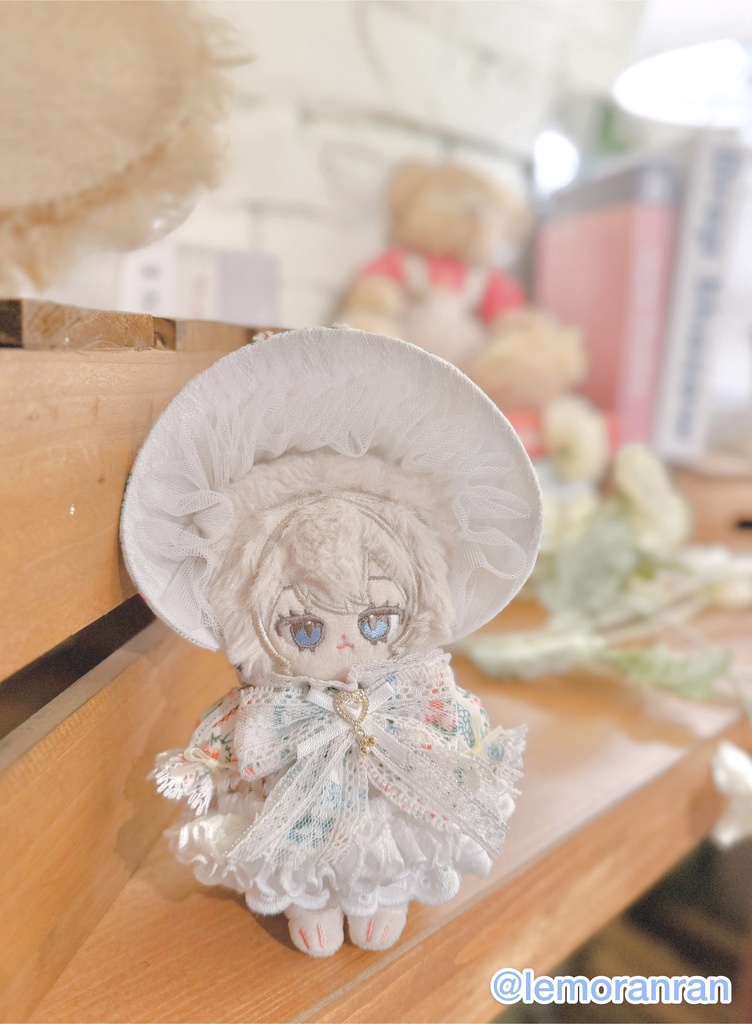 【10cm】シュガーメレンゲ|ドレス&ボンネットセット