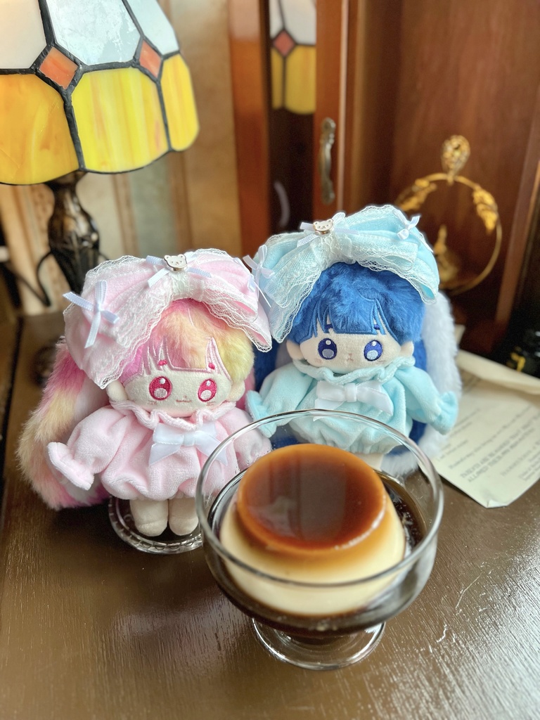【5cm・10cmぬい服】グッドナイトベア|リボンカチューシャ&お洋服セット